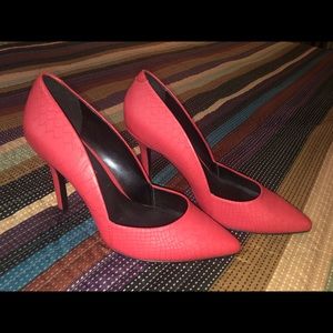 Red-Orange Aldo Pumps, Size 10